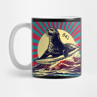 OTTER 841 Surfing Otter Santa Cruz color Mug